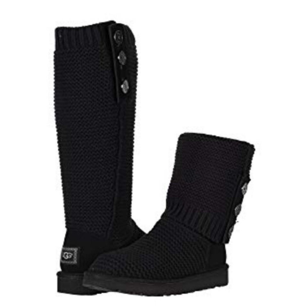 UGG black purl knit boots - Picture 1 of 8